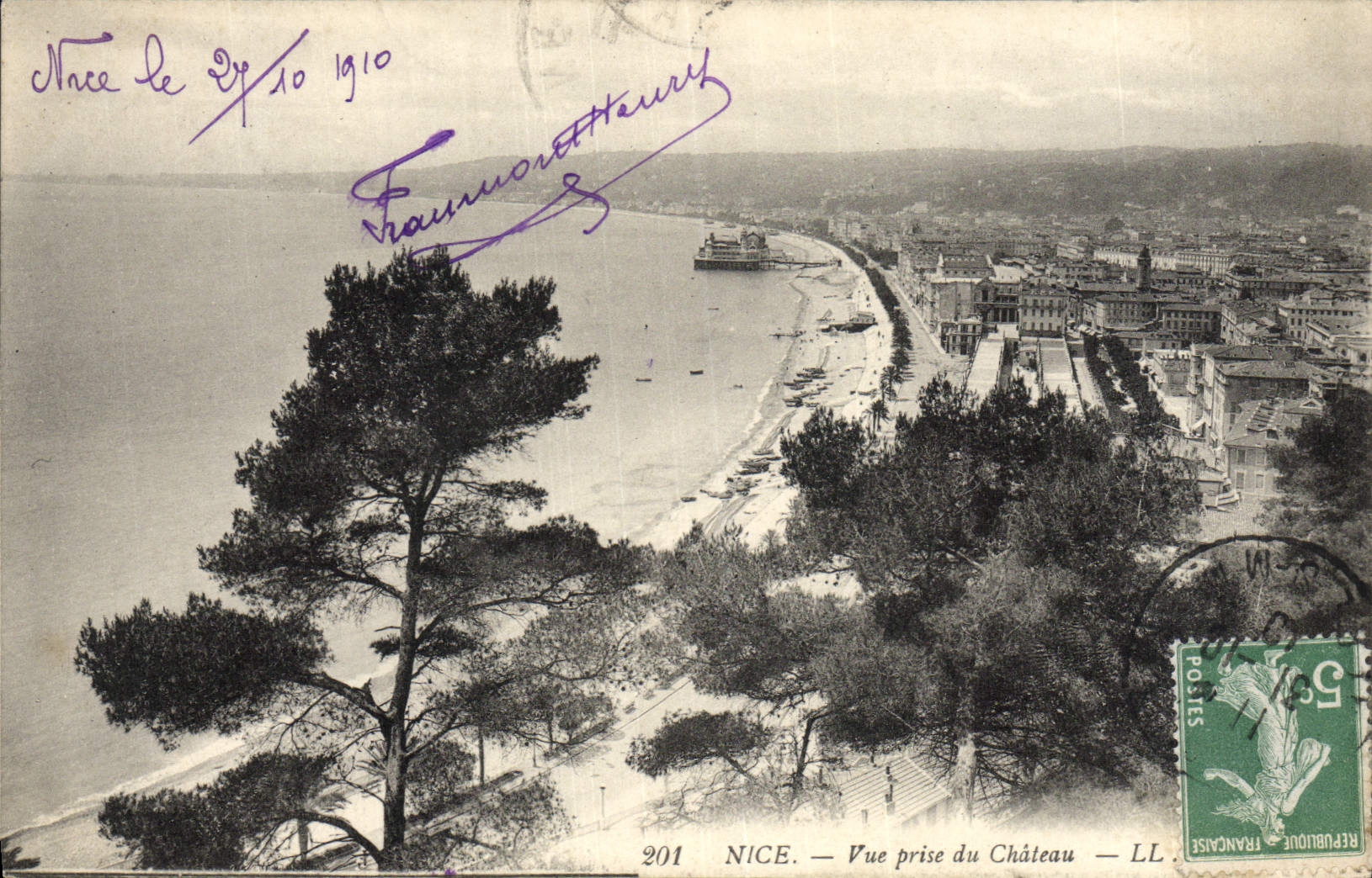 CPA Nice Vue Prise du Chateau