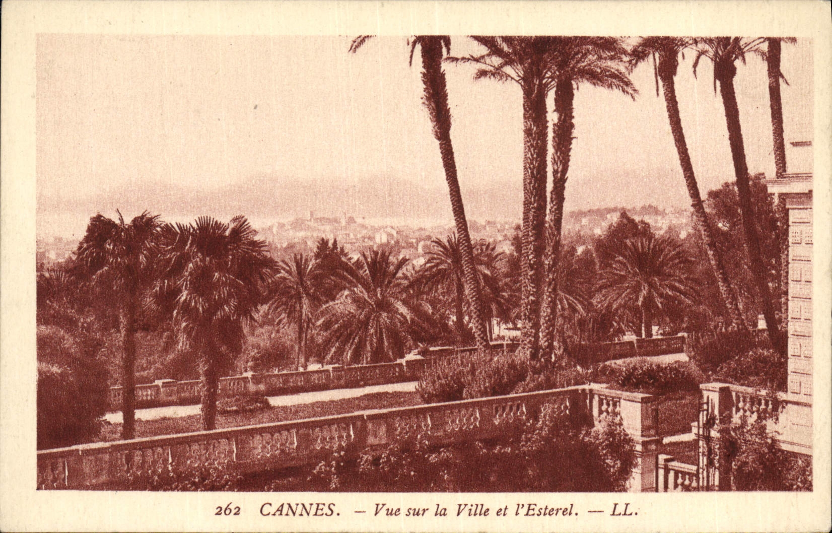 VINTAGE POSTCARD Cannes seen On the City and Esterel