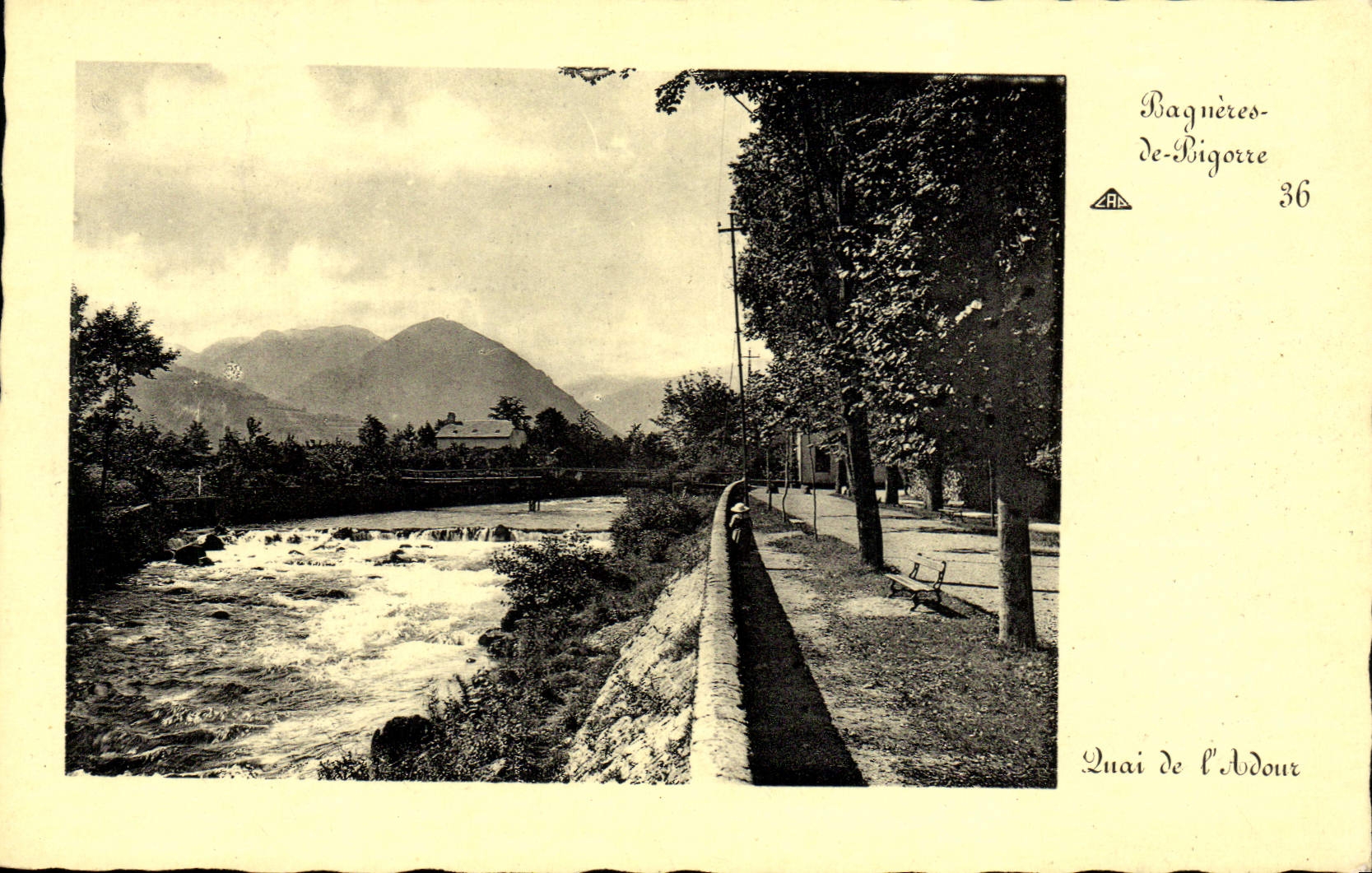 CPA Bagneres De Ligorre Quai de l'Adour