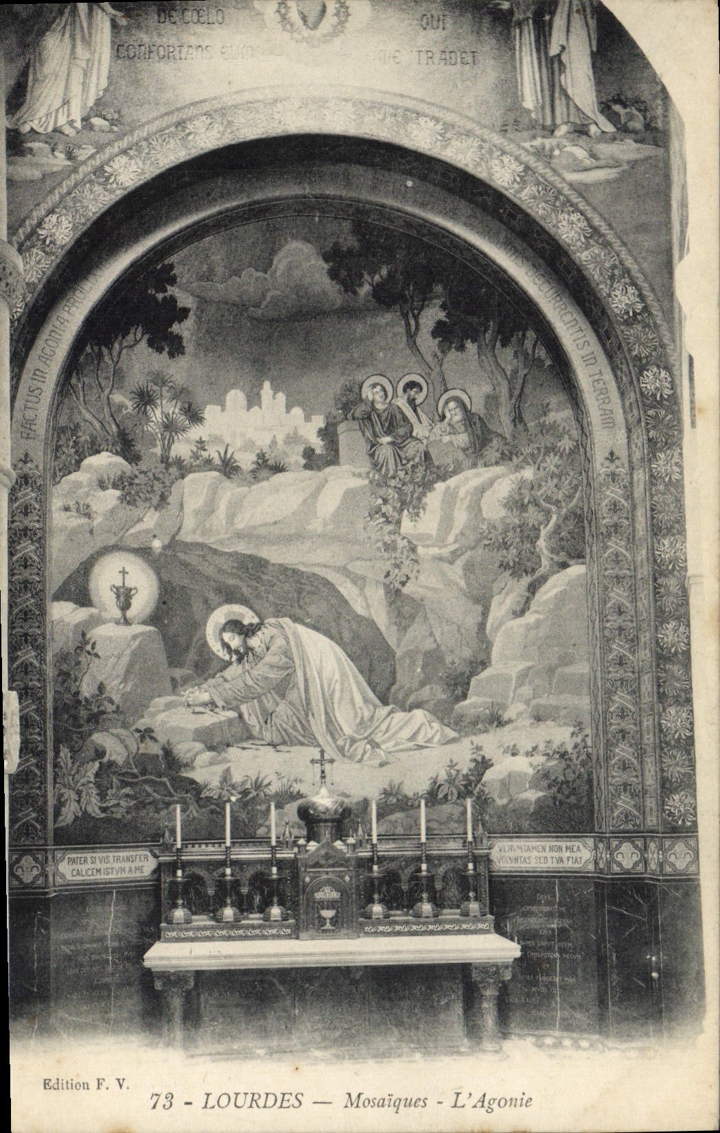 VINTAGE POSTCARD Heavy Mosaics the Anguish Christ