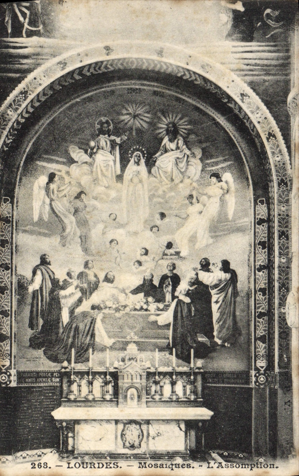 VINTAGE POSTCARD Heavy Masaiques the Assumption