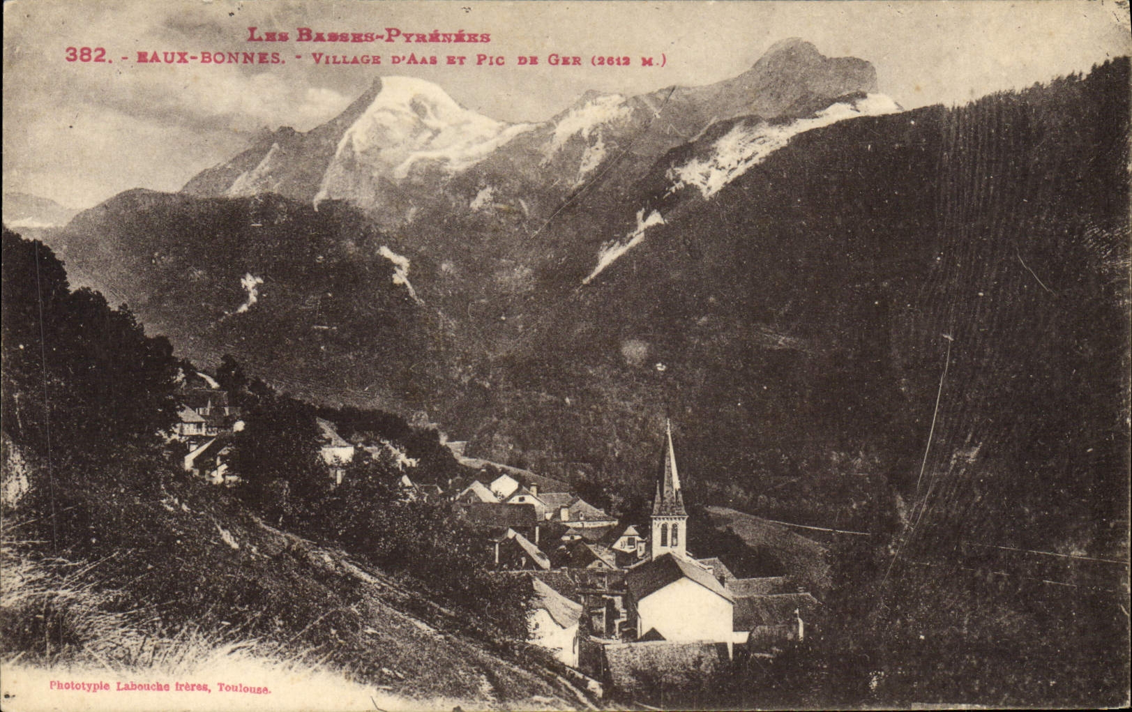 CPA Eaux Bonnes Village D'Aas Et Pic de Ger 