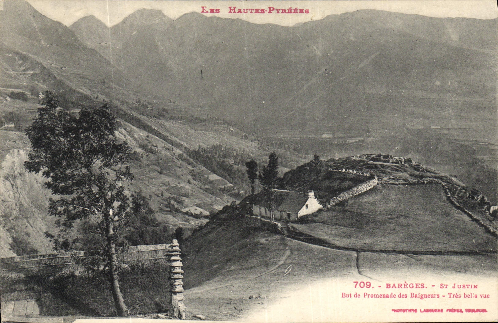 VINTAGE POSTCARD Bareges St Justin