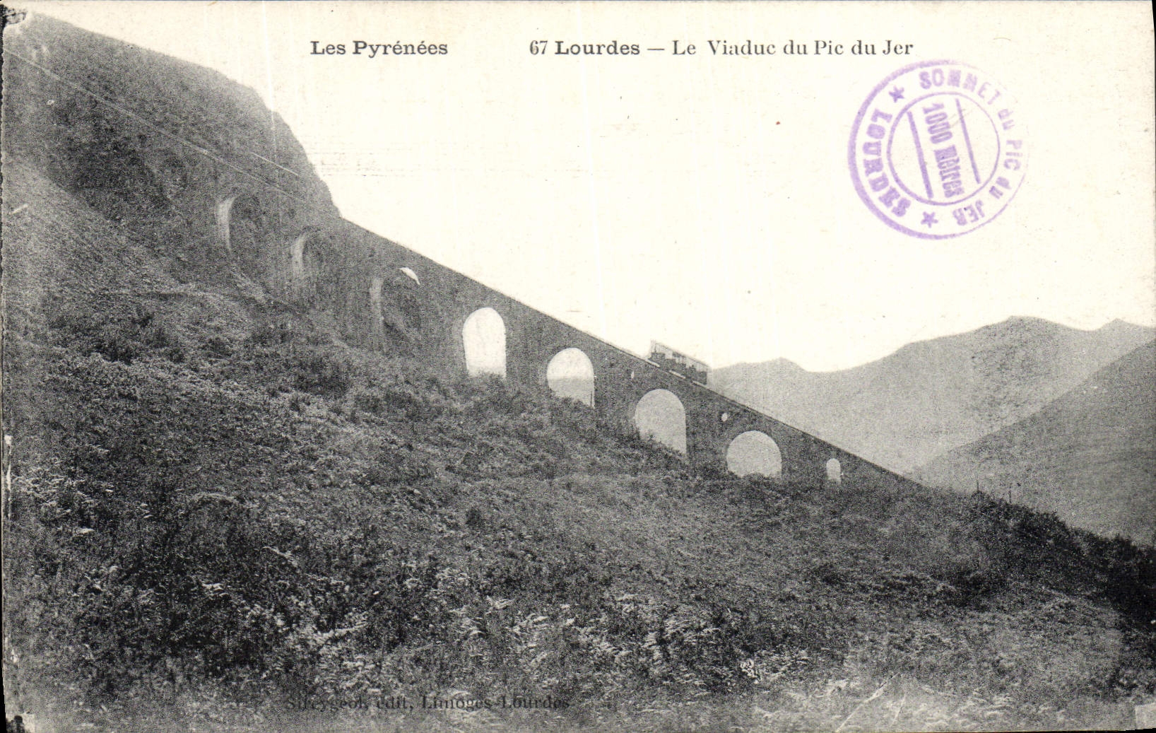 VINTAGE POSTCARD Heavy the Viaduct of the Peak of Jer