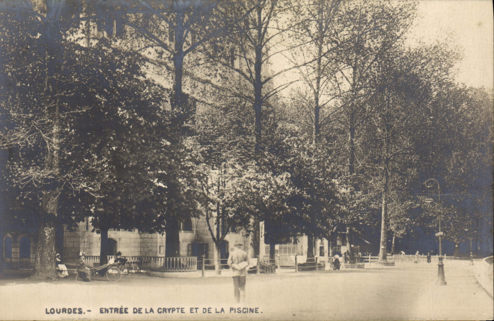 VINTAGE POSTCARD Heavy Entry Of the Crypt And the swimming pool