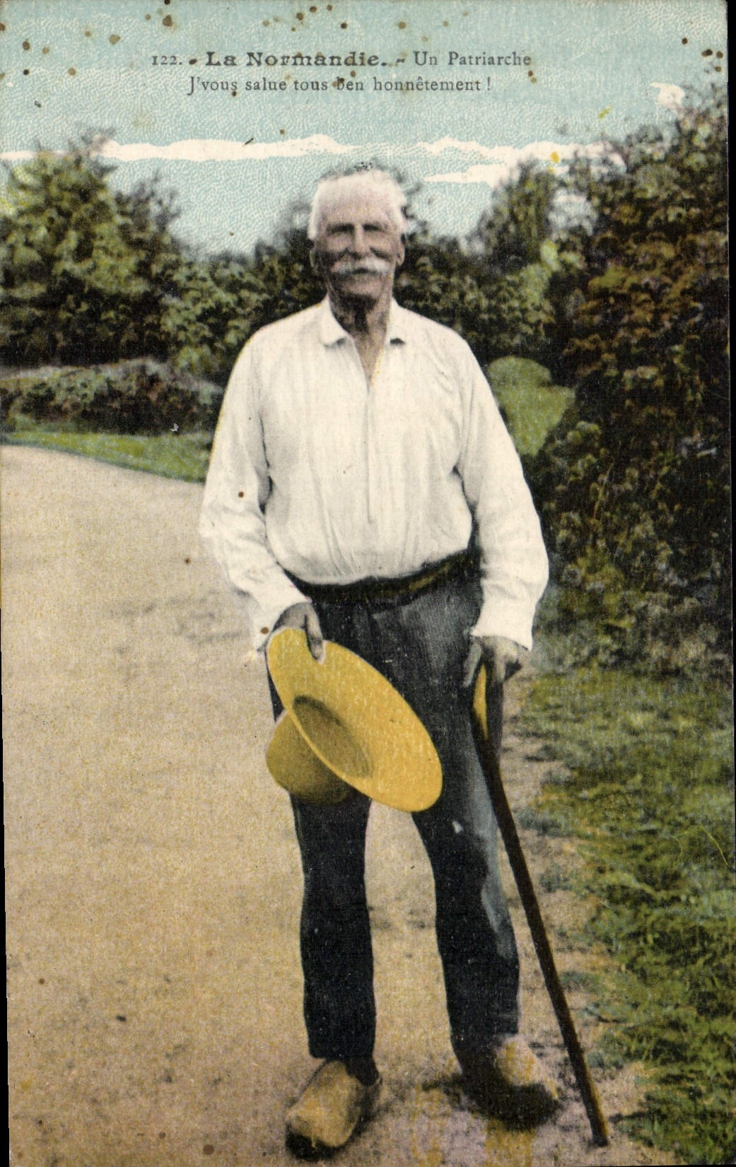 CPA Normandie Un patriarche Folklore