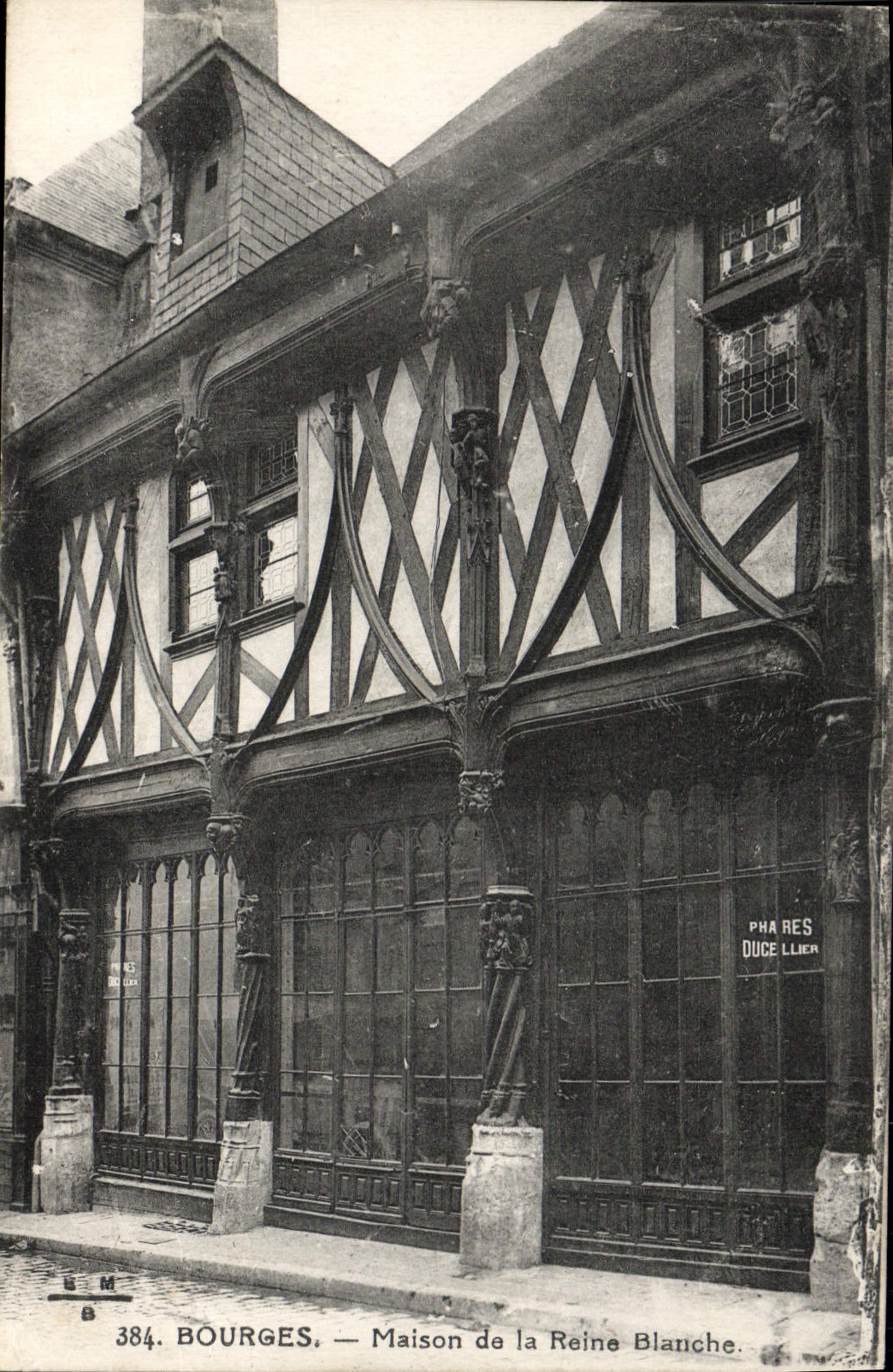 Casa de Bourges de la POSTAL de la VENDIMIA de la reina blanca