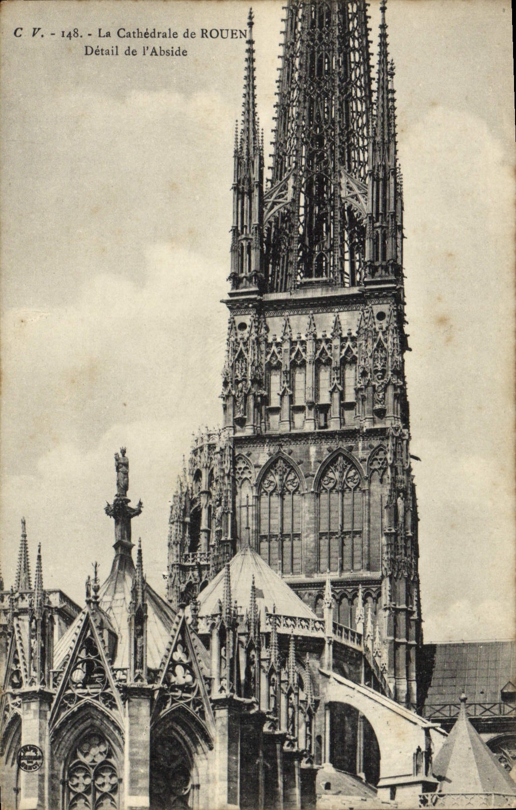 VINTAGE POSTCARD Rouen Cathedral Detail of the Apse