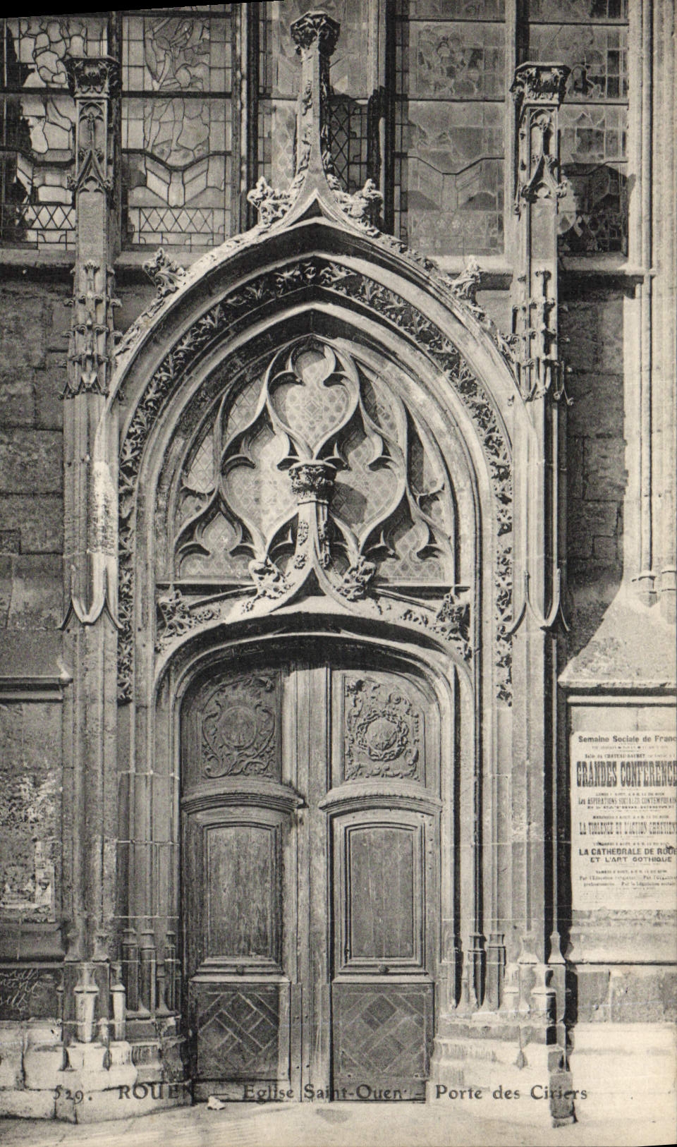 VINTAGE POSTCARD Rouen Eglise Ouen Saint Carries the Wax-producing ones