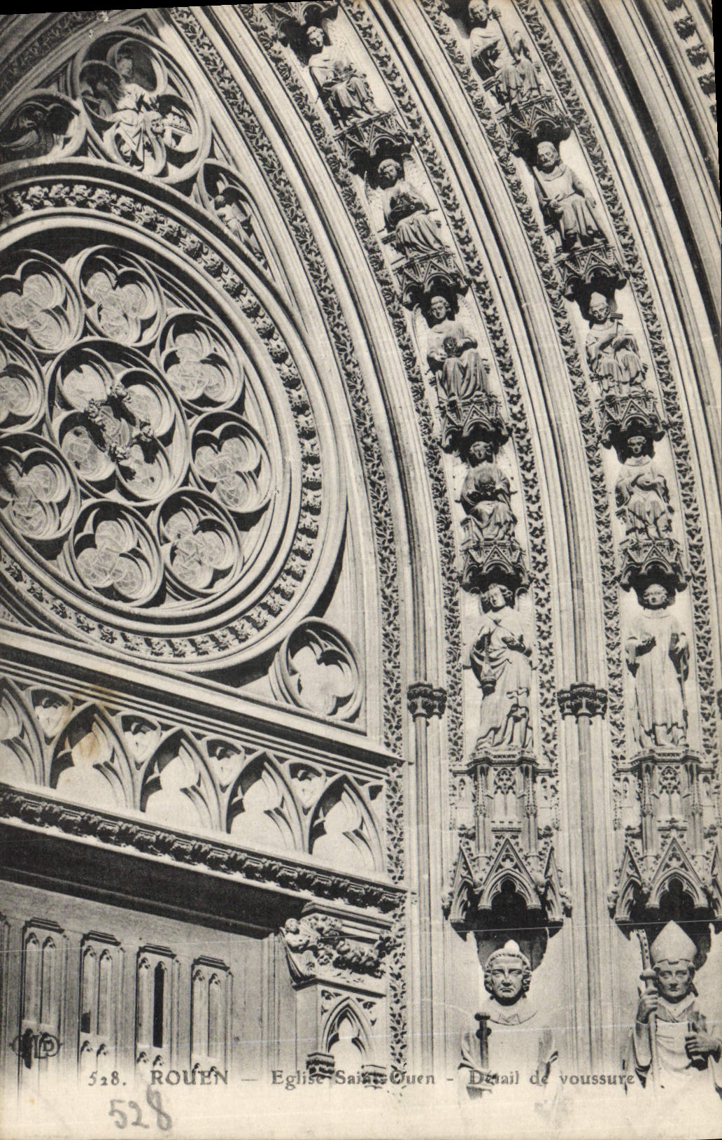 CPA Rouen Eglise Saint Ouen Details de Voussure