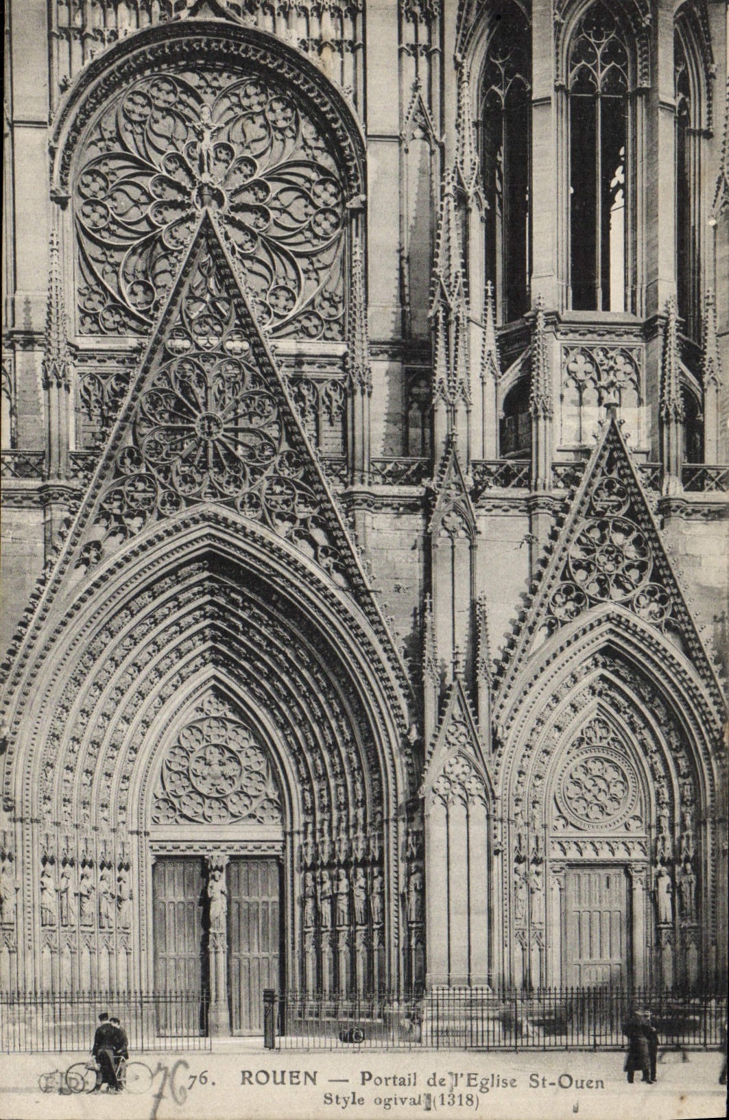 CPA Rouen Portail de L'Eglise Saint Ouen 