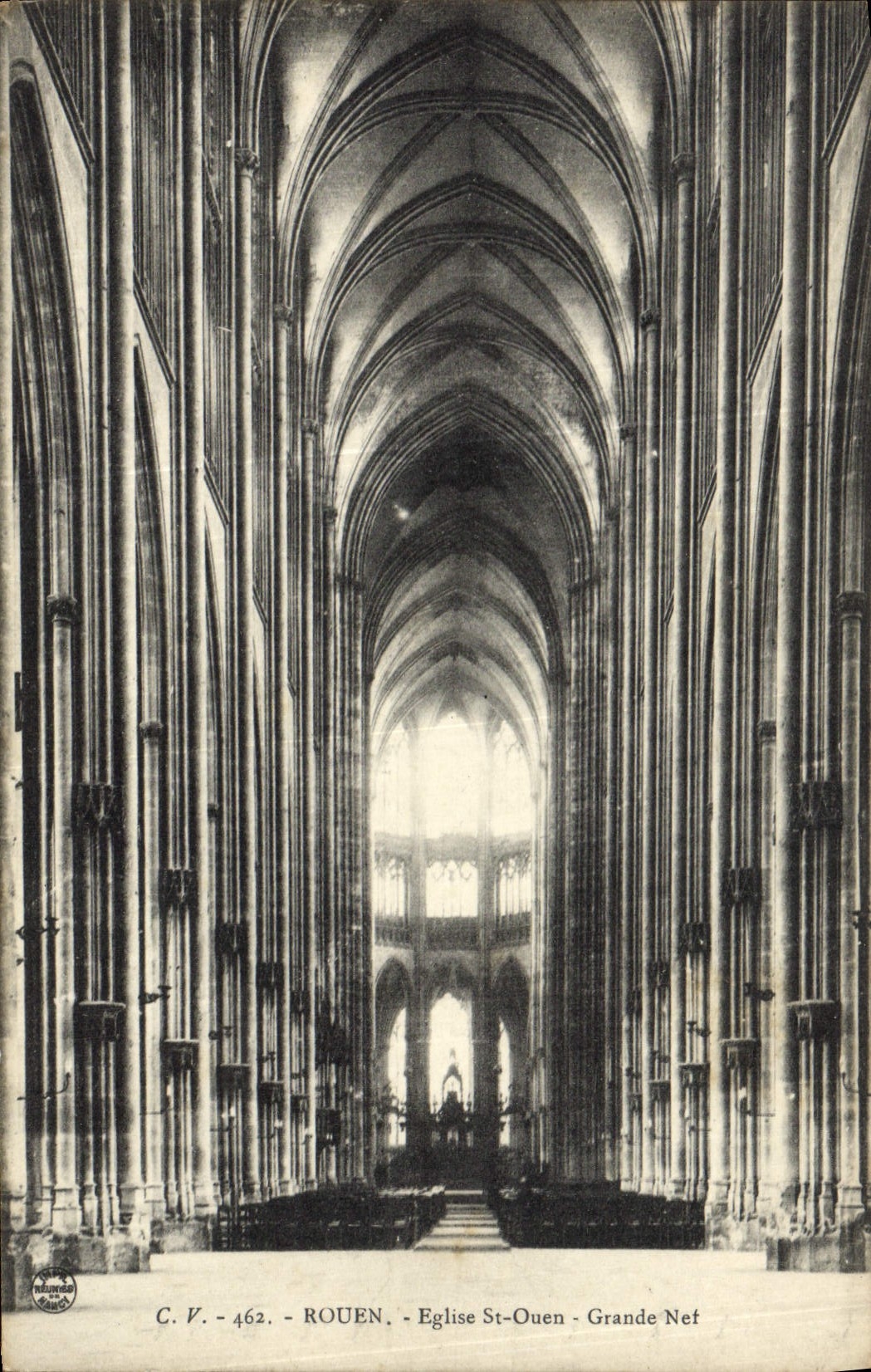 CPA Rouen Eglise Saint Ouen Grande nef