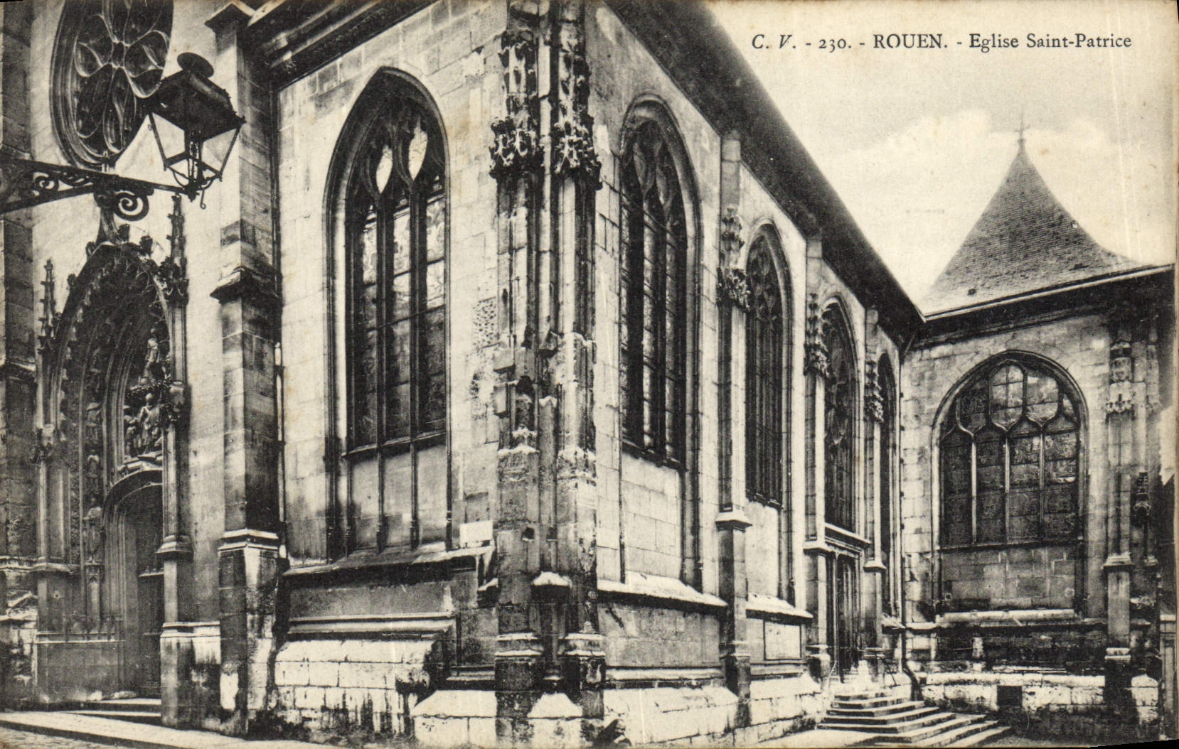 VINTAGE POSTCARD Rouen Church Patrice Saint