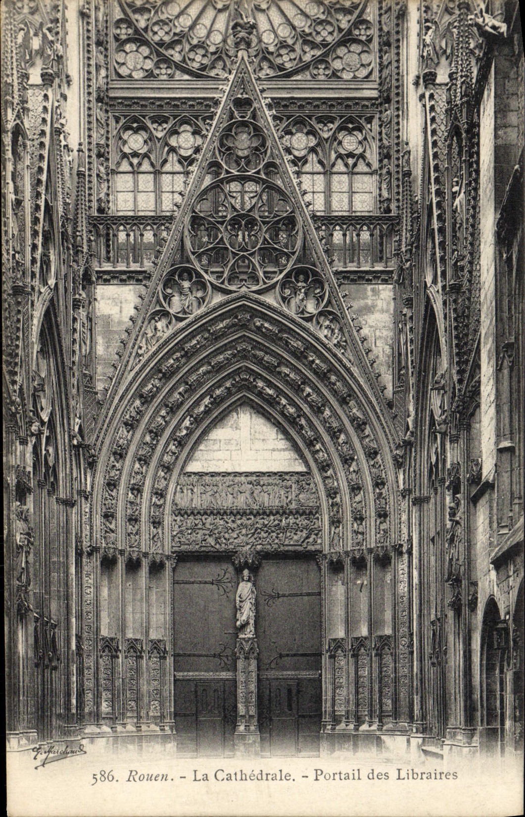 VINTAGE POSTCARD Rouen Gate Of the Booksellers
