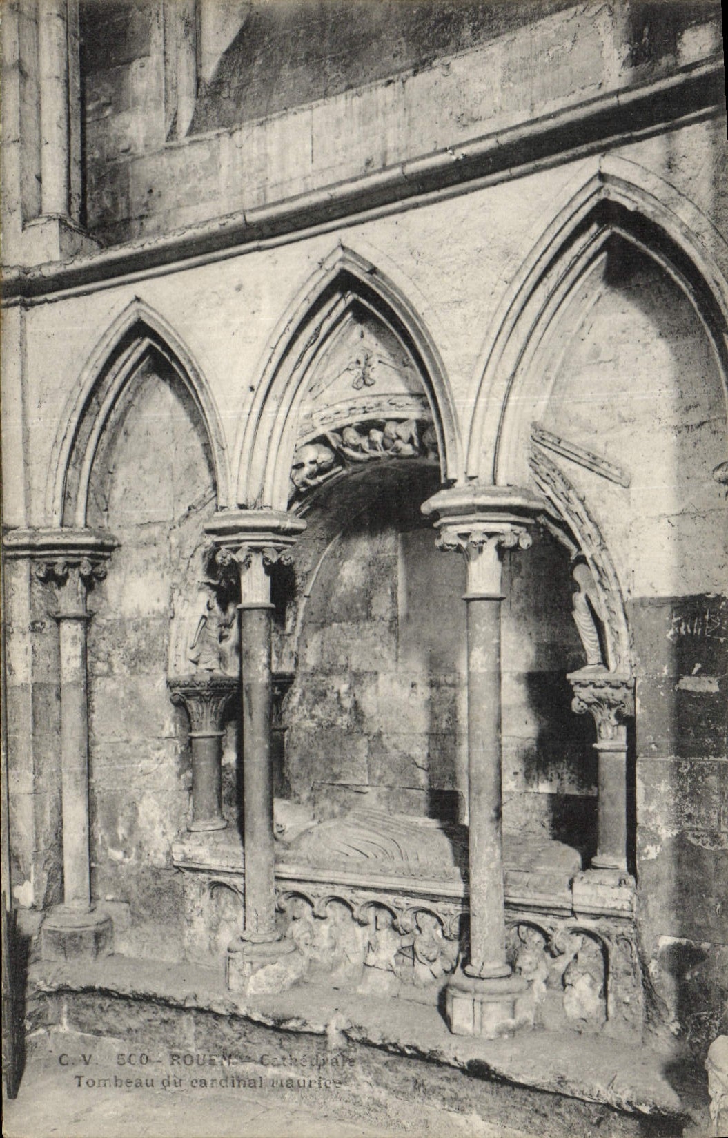 VINTAGE POSTCARD Rouen Tomb of the Maurice cardinal