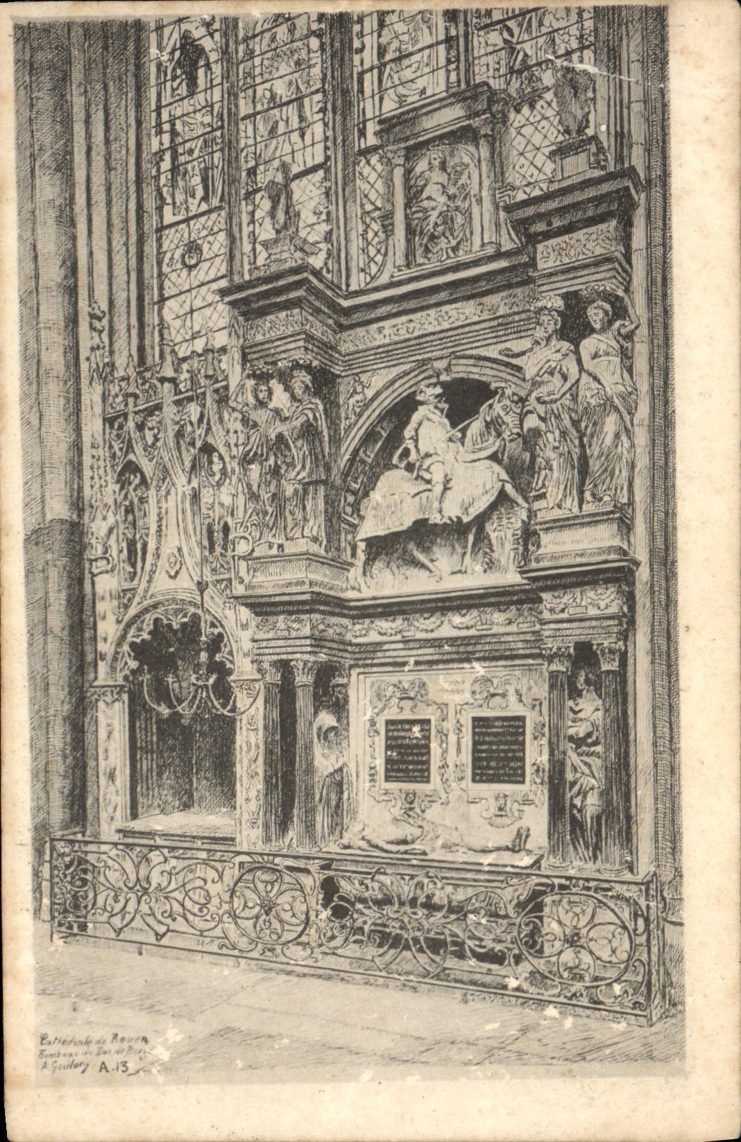 CPA Rouen La Cathedrale Tombeau