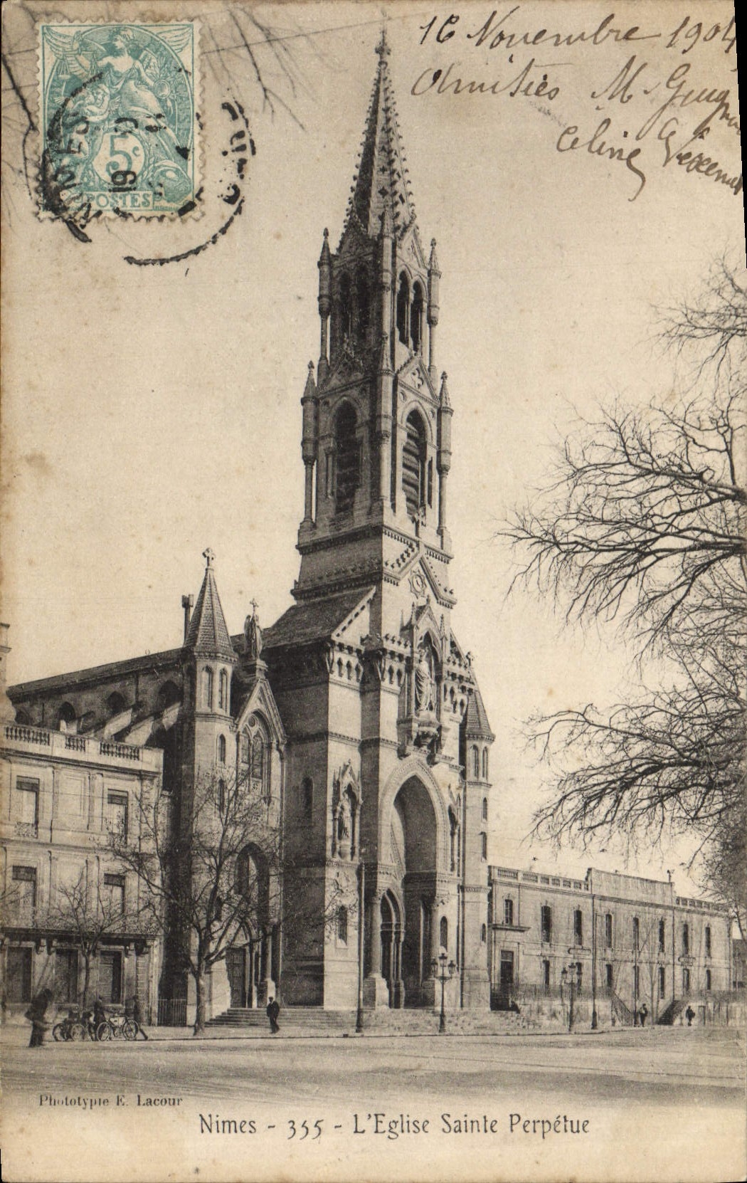 CPA Nimes L'Eglise Sainte Perpetue