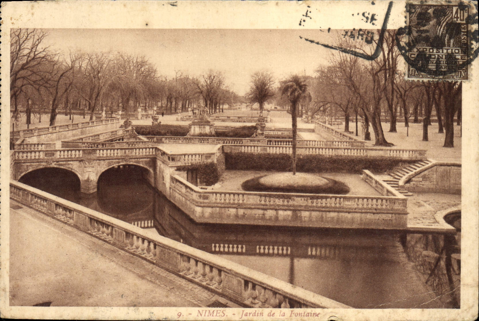 CPA Nimes Jardin de la Fontaine