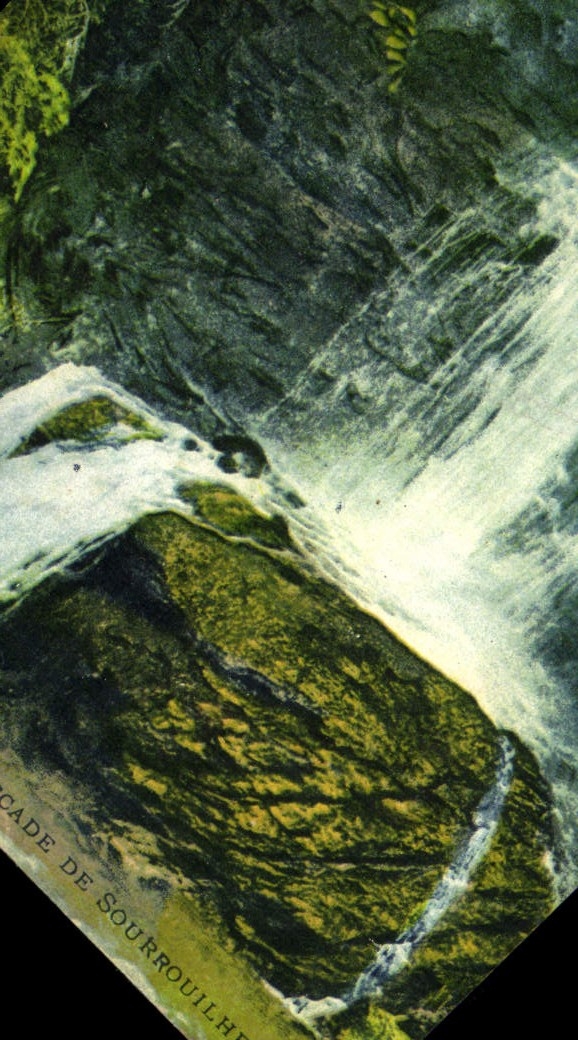 VINTAGE POSTCARD Environs of Luchon Cascades of Sourrouilhe