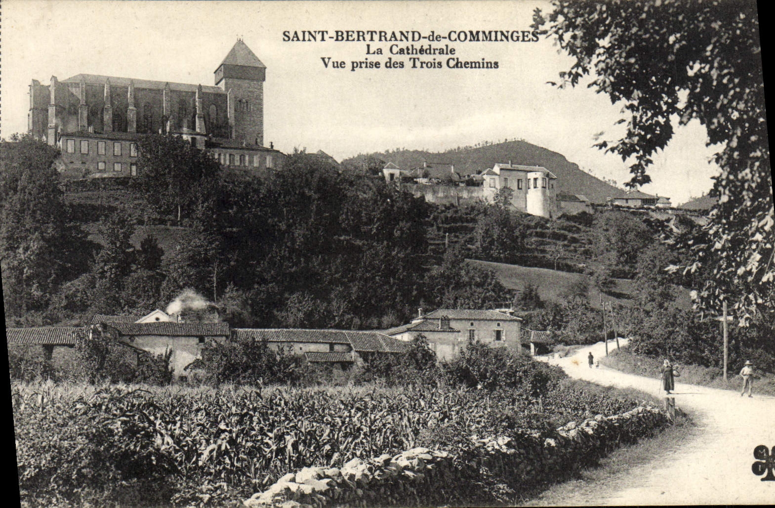 VINTAGE POSTCARD Holy Bertrand de Comminges the Cathedral Seen from of the three ways