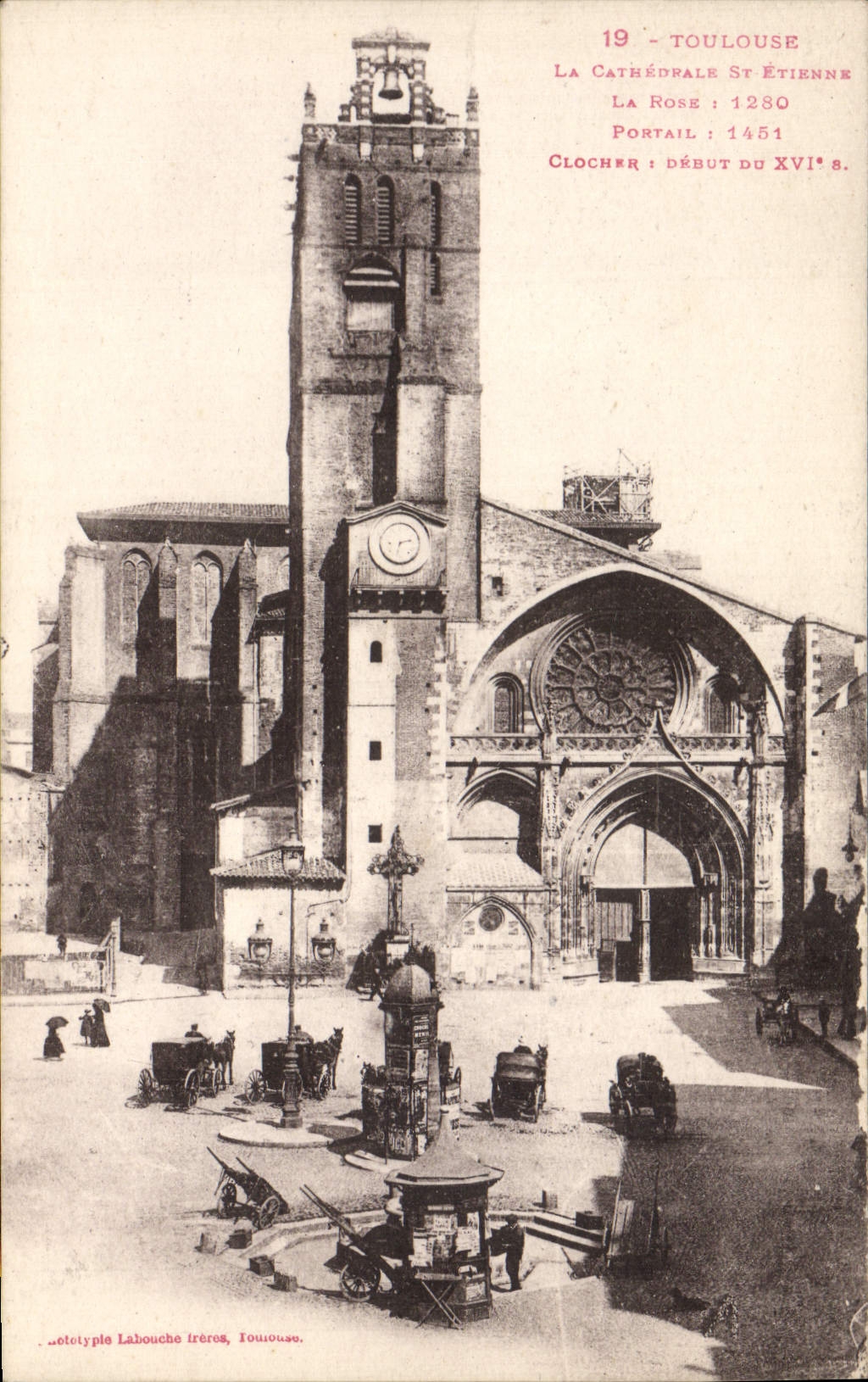 VINTAGE POSTCARD Toulouse the Cathedral Holy Etienne