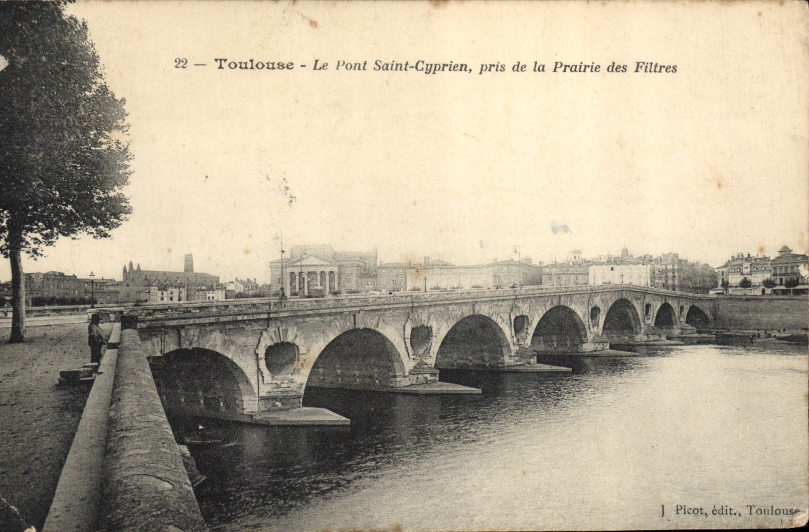 CPA Toulouse Le Pont Saint Cyprien Pris de la Prairie des Filtres