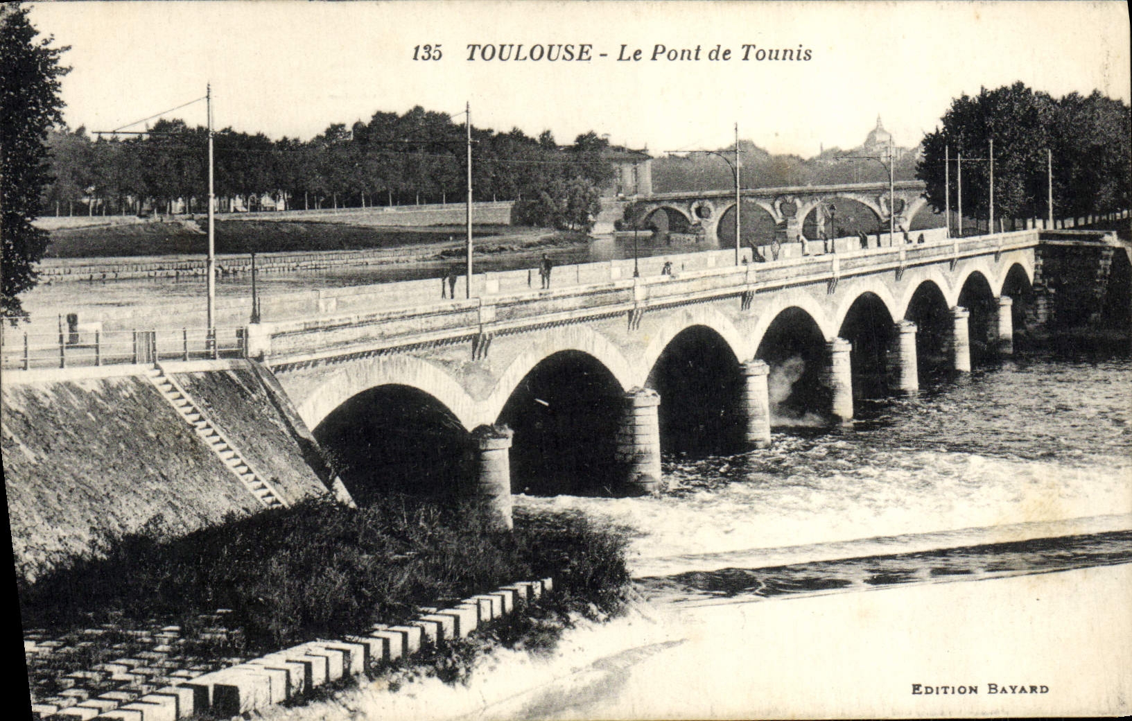 VINTAGE POSTCARD Toulouse the Bridge of Tounis