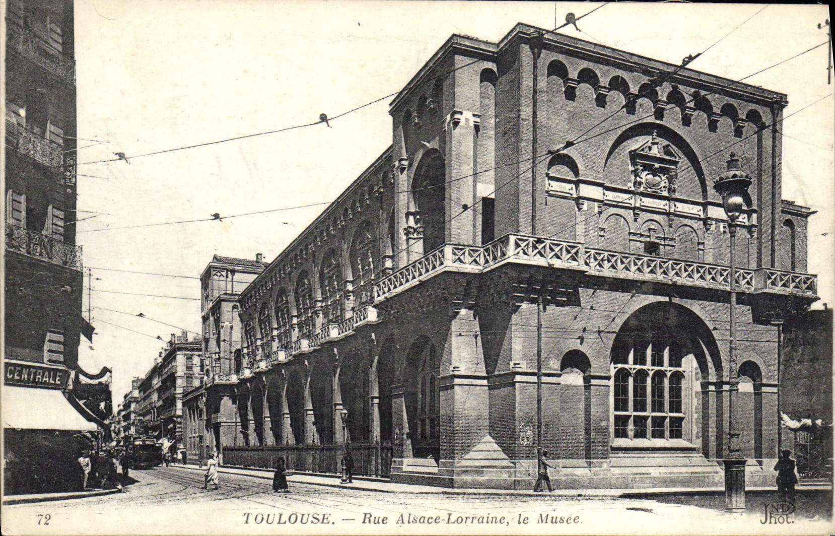 VINTAGE POSTCARD Toulouse Street Lorraine Alsace the Museum