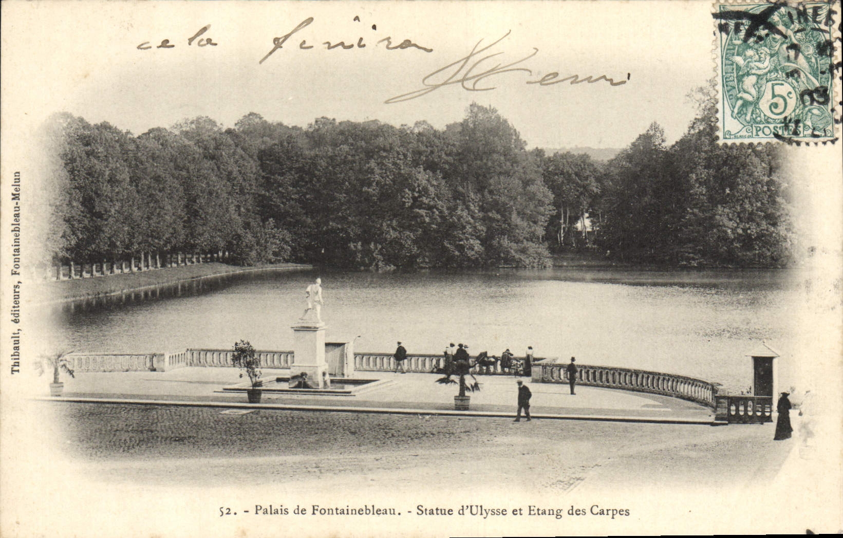VINTAGE POSTCARD Palais of Fontainebleau Rules of Ulysses and Etang of Carps