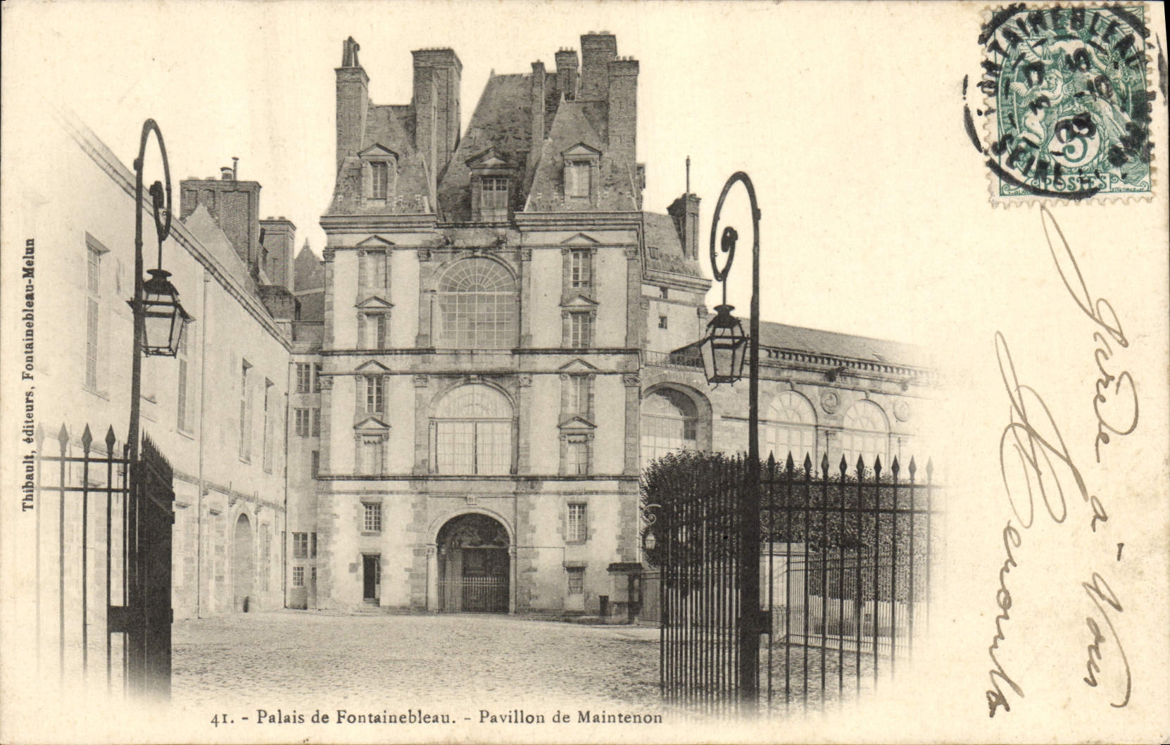 VINTAGE POSTCARD Palate of Fontainebleau House of Maintenon