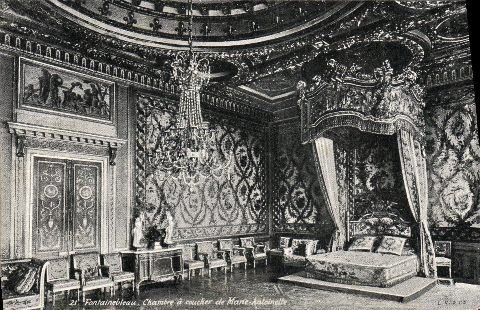 CPA Fontainebleau Chambre a Coucher de Marie Antoinette