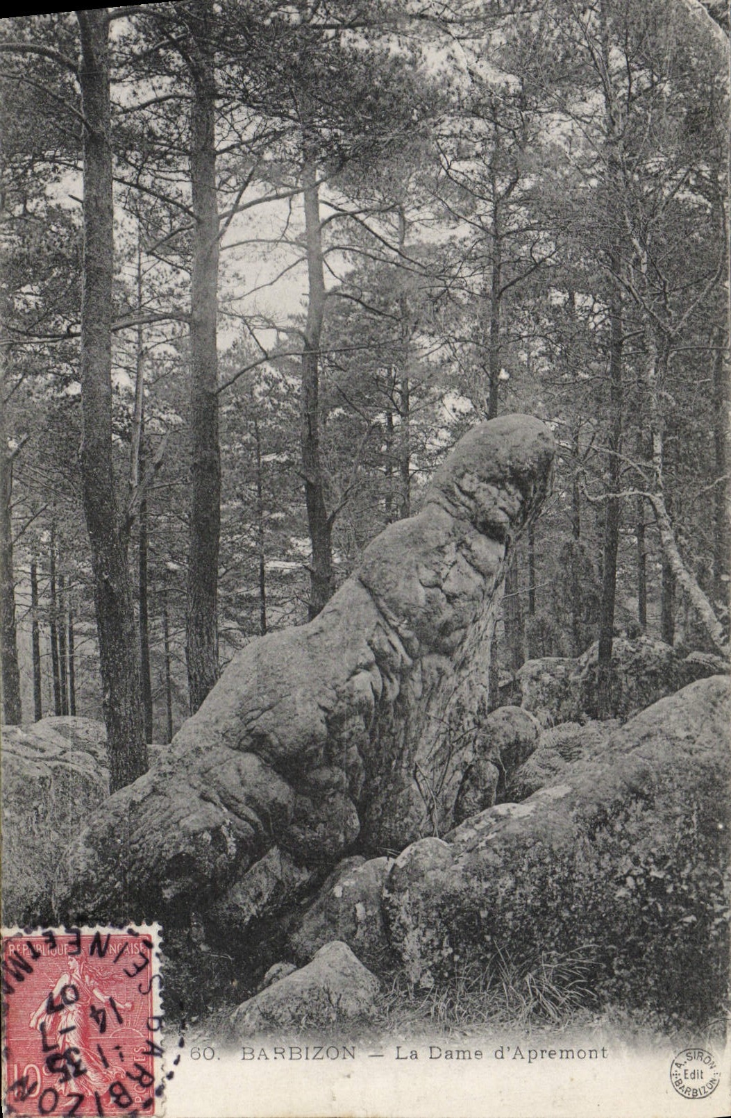 VINTAGE POSTCARD Barbizon the Lady of Apremont