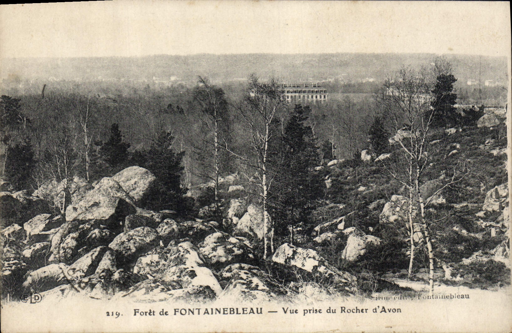 CPA Foret de Fontainebleau Vue prise du Rocher d'Avon