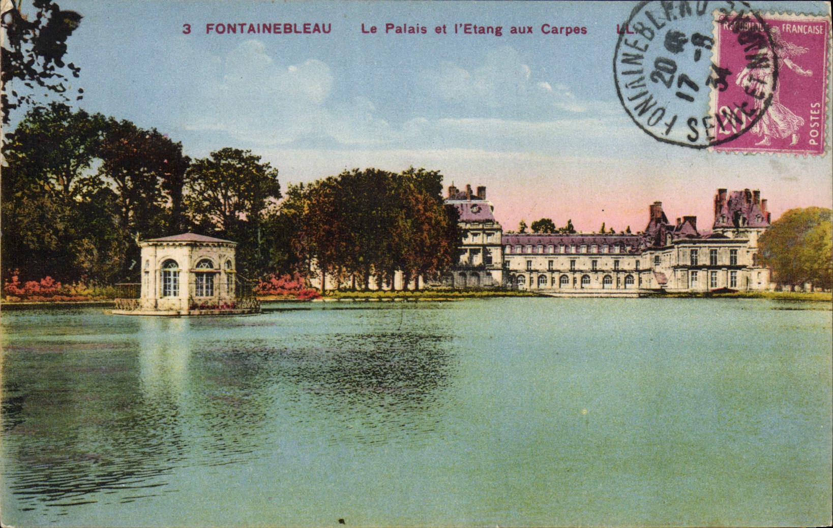 CPA Fontainebleau Le Palais et L'Etang Aux Carpes
