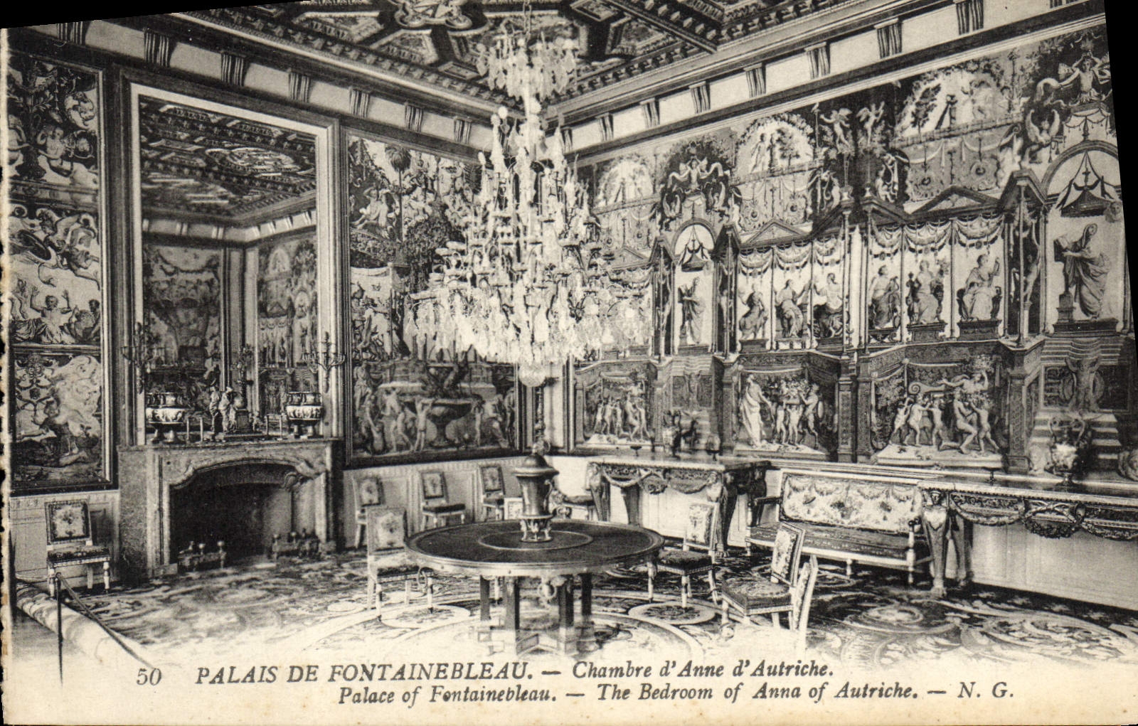 CPA Palais de Fontainebleau Chambre d'Anne D'Autriche 