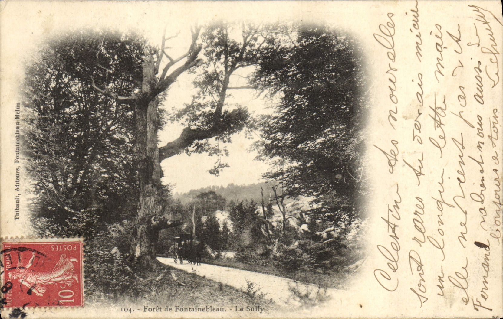 CPA Foret de Fontainebleau Le Sully Attelage Cheval