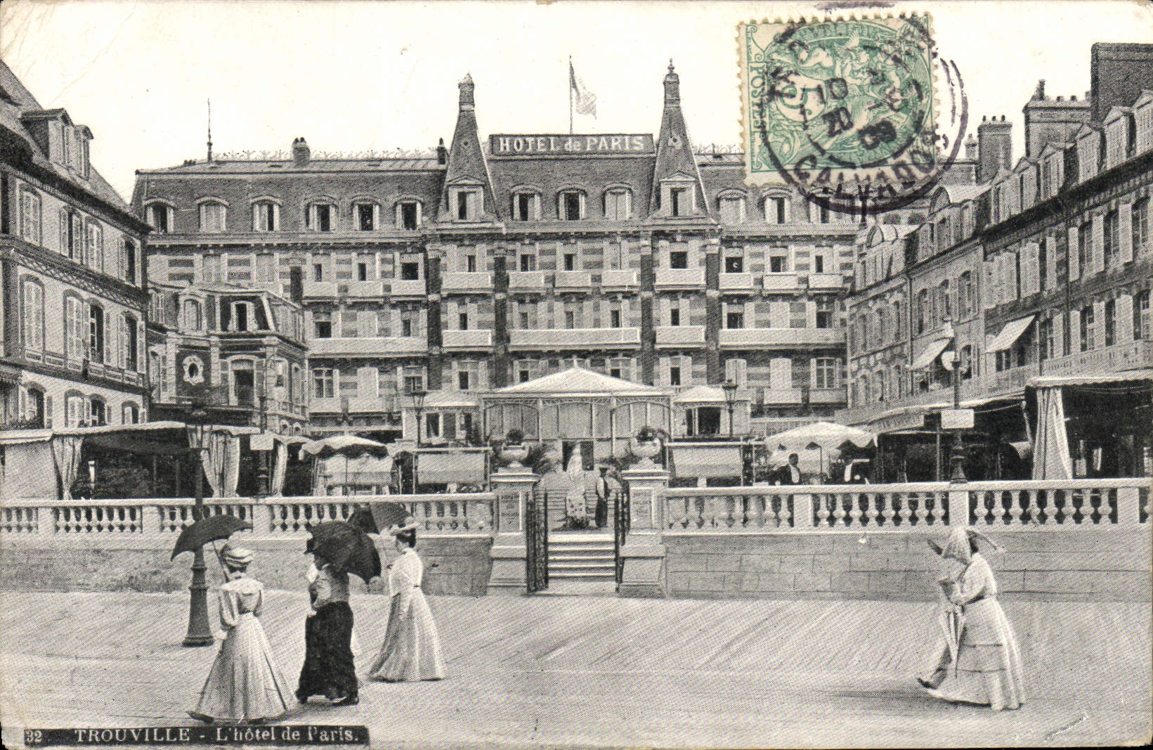 POSTAL Trouville de la VENDIMIA el hotel de París
