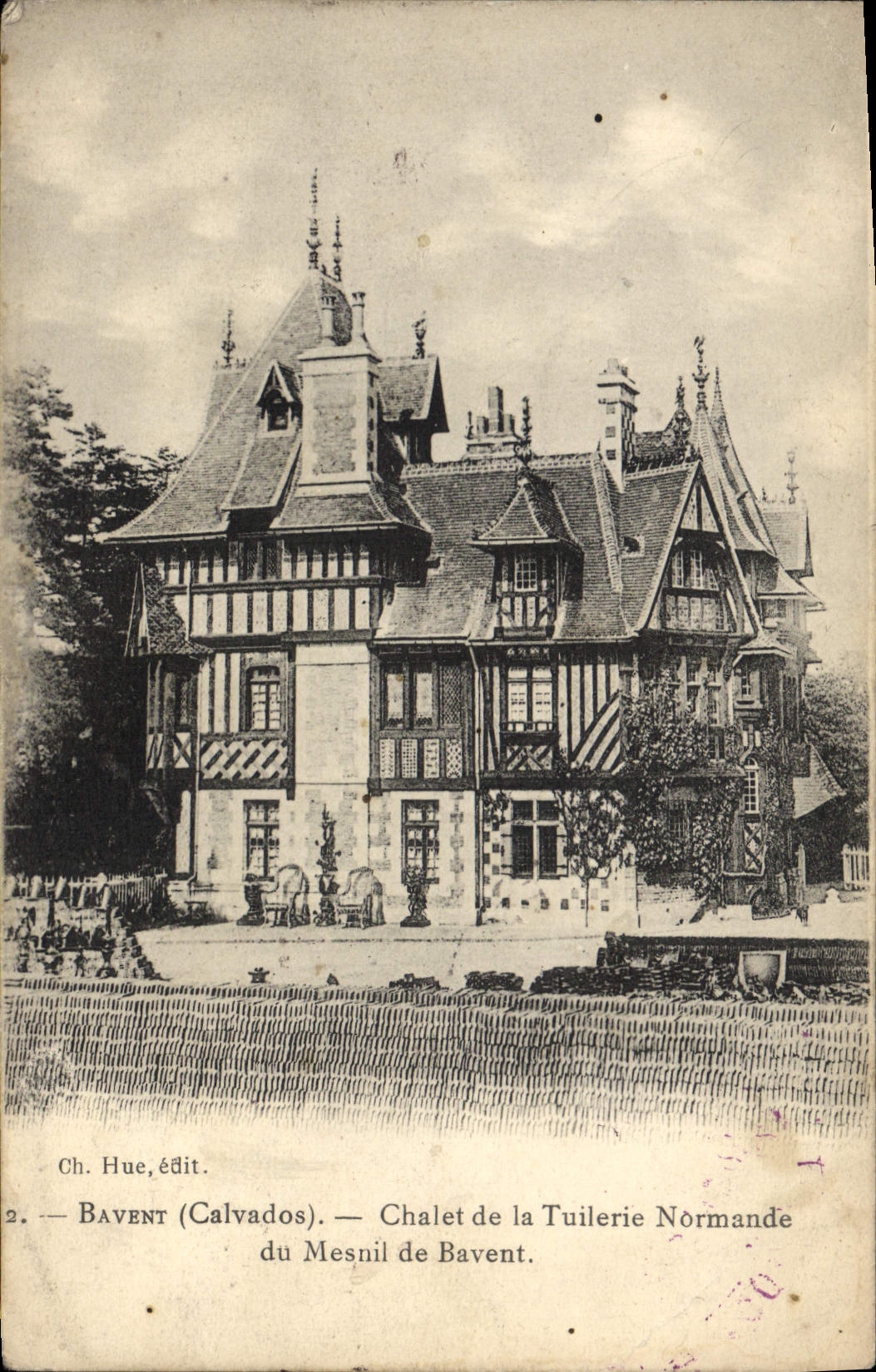 Normando de Tilery de la cabaña del país del regate de la POSTAL de la VENDIMIA de Mesnil de Bavent