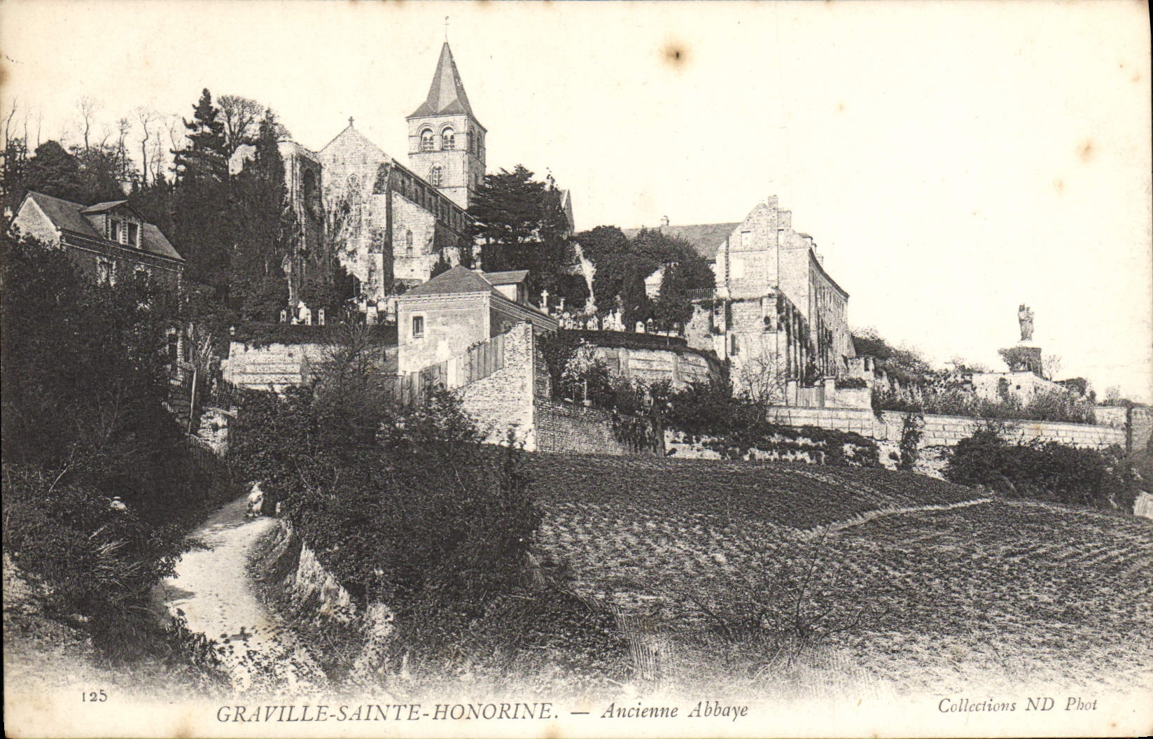 CPA Graville Saint Honorine Ancienne Abbaye 