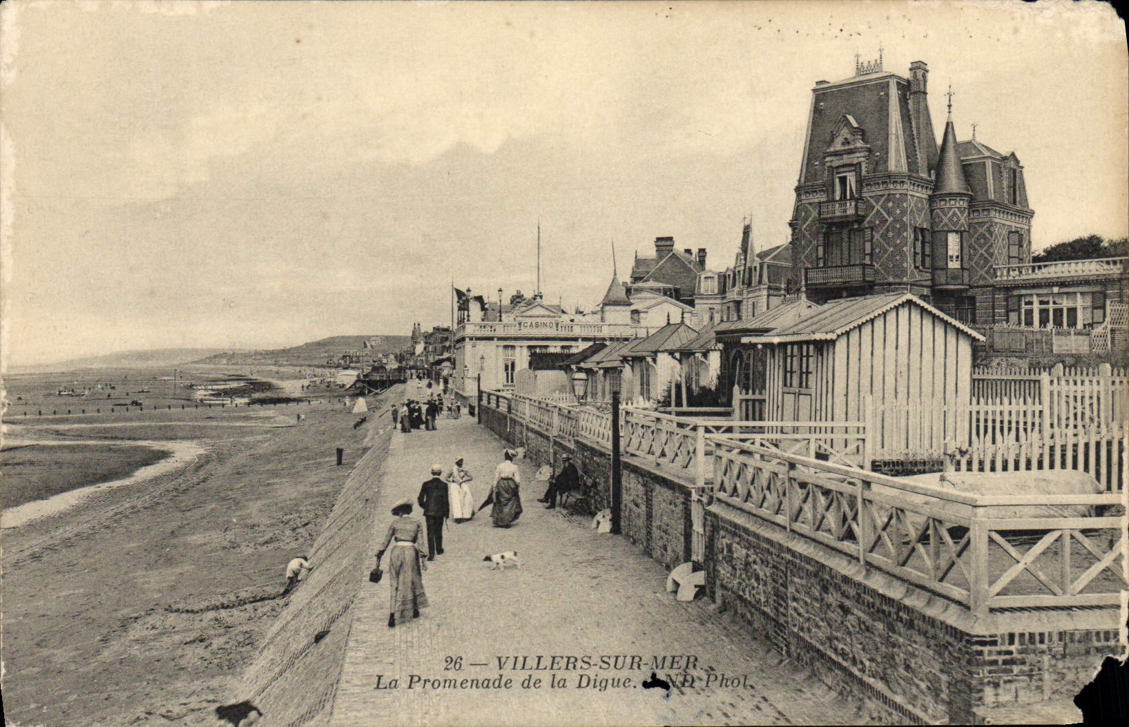 CPA Villers sur Mer La promenade de la digue 