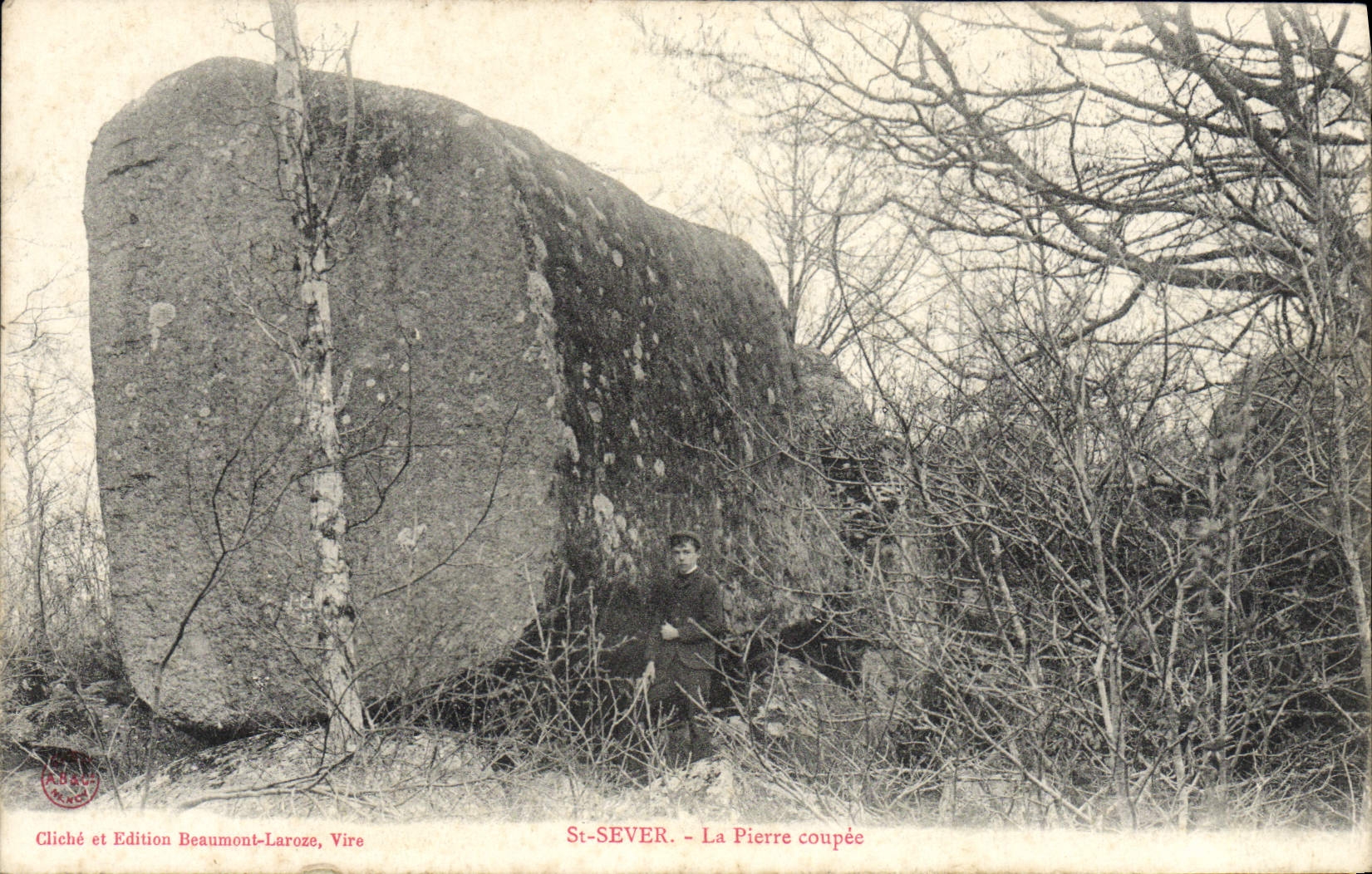 CPA St Sever La Pierre coupee 