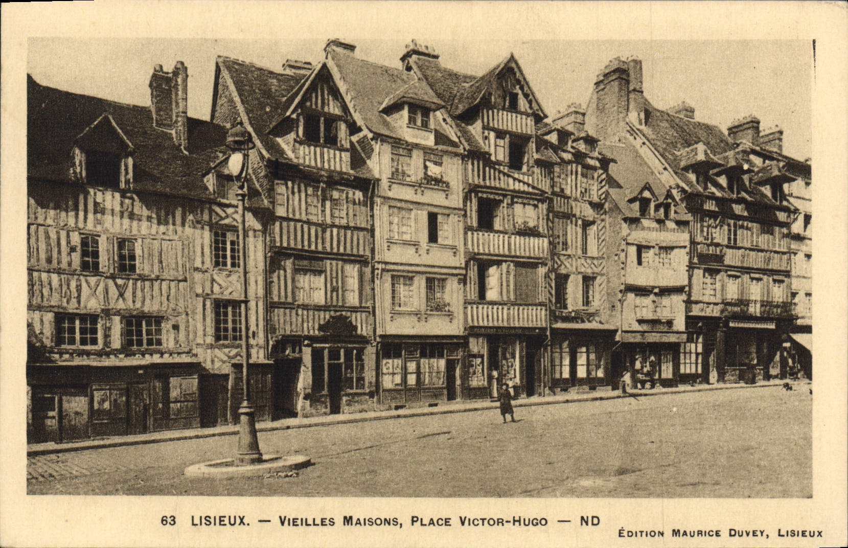 La POSTAL Lisieux Vieilles de la VENDIMIA contiene los lugares Victor Hugo