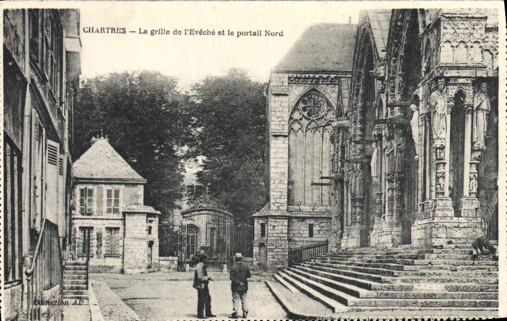 POSTAL Chartres de la VENDIMIA la cueva de Eveche y de la puerta norteña