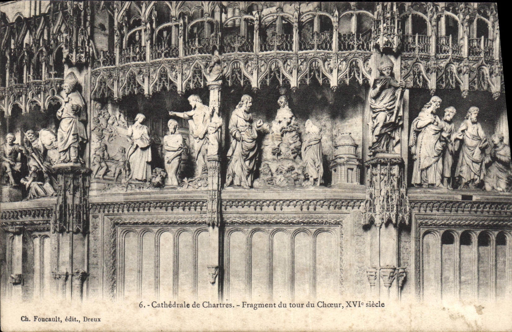 CPA Cathedarle de Chartres Fragment du tour du Choeur