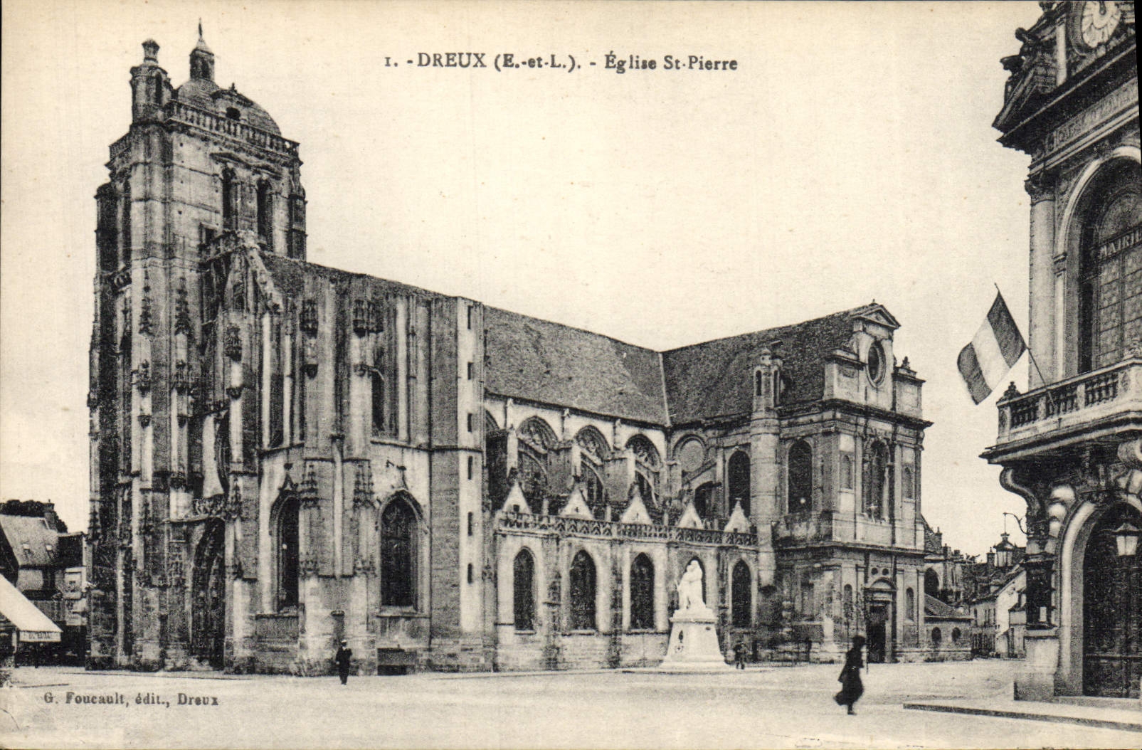 CPA Dreux Eglise St Pierre 