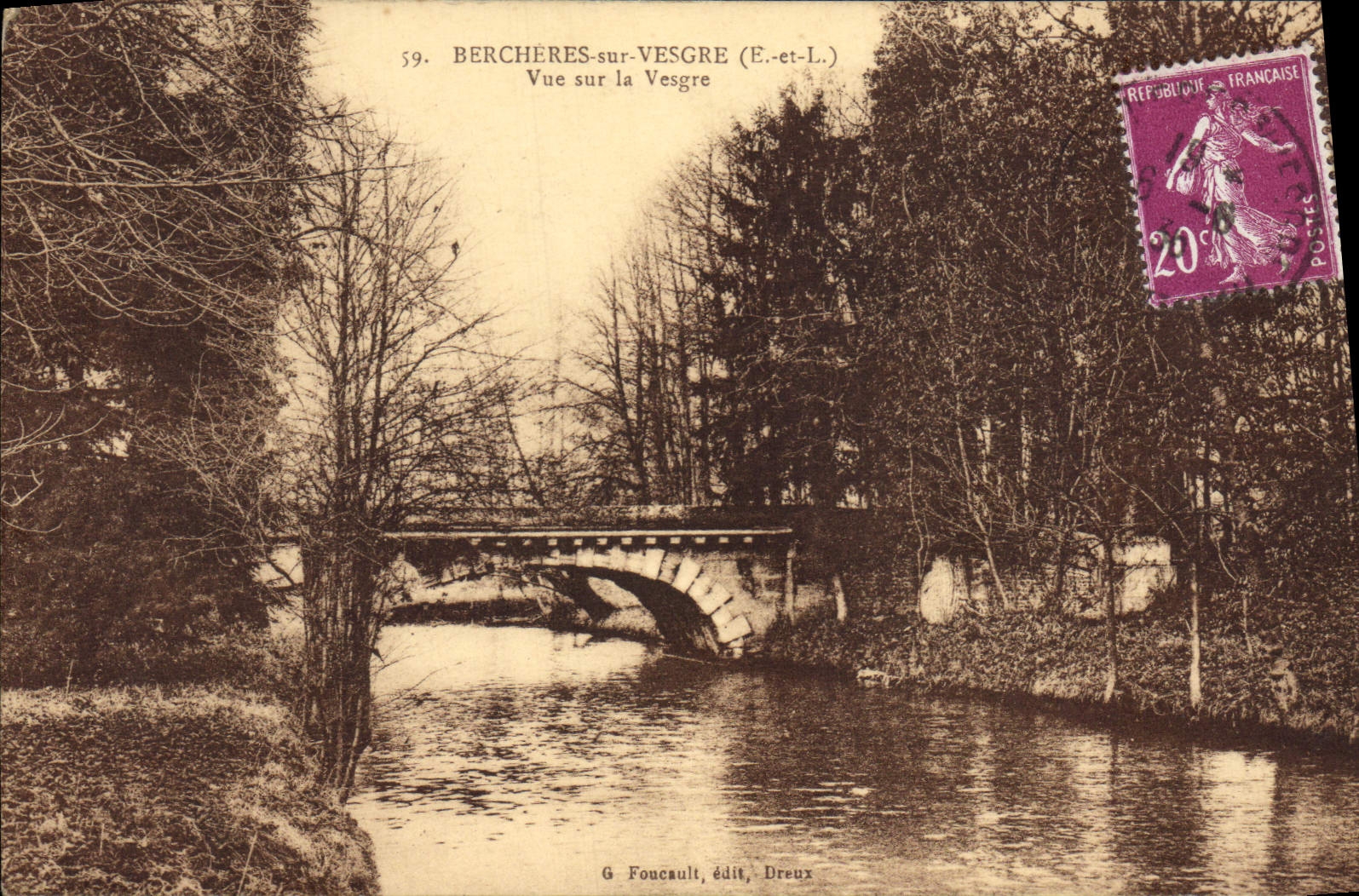 POSTAL Bercheres de la VENDIMIA en Vesgre visto en Vesgre