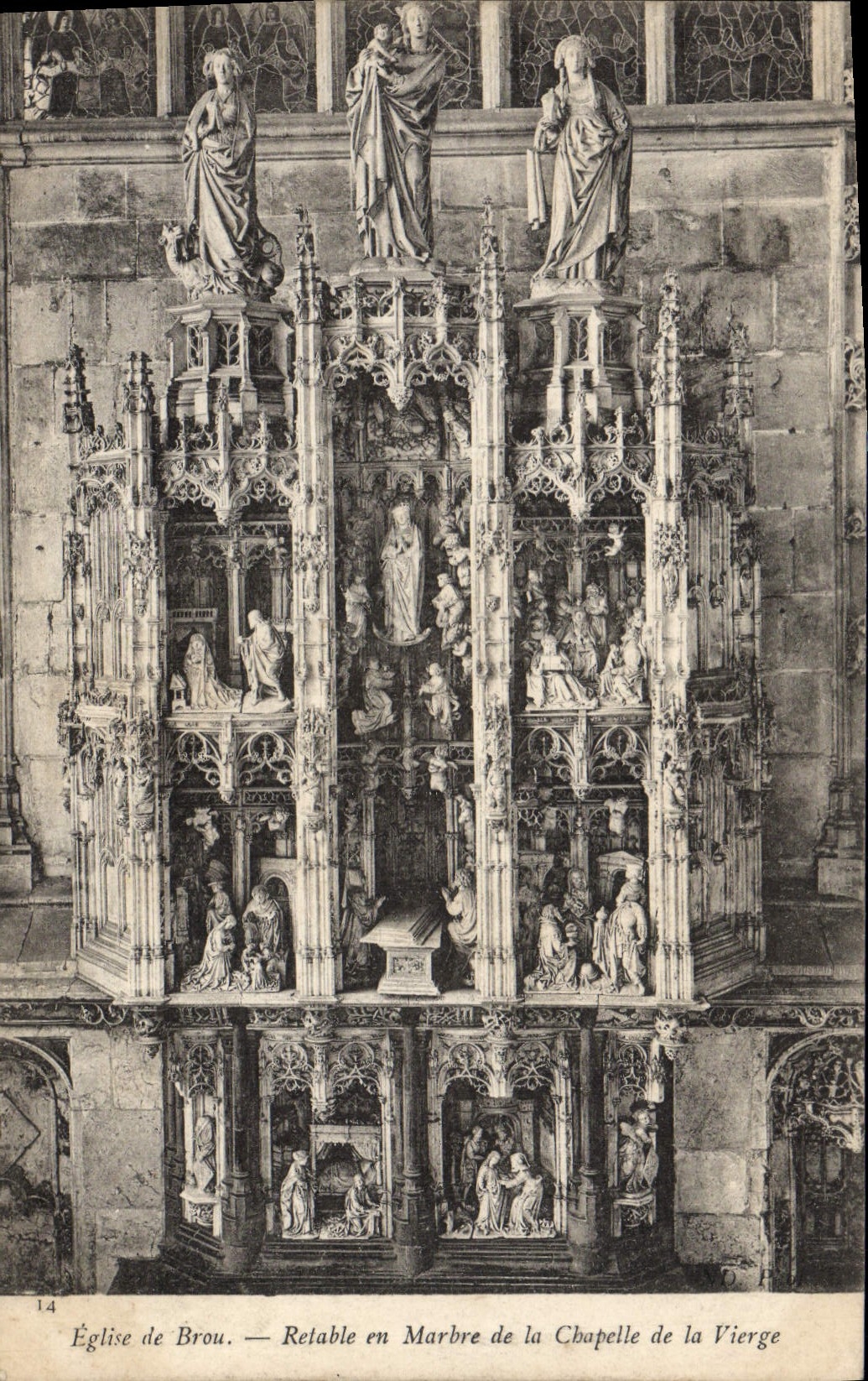 CPA Eglise du Brou Retable en Marbre de la Chapelle de la Vierge 
