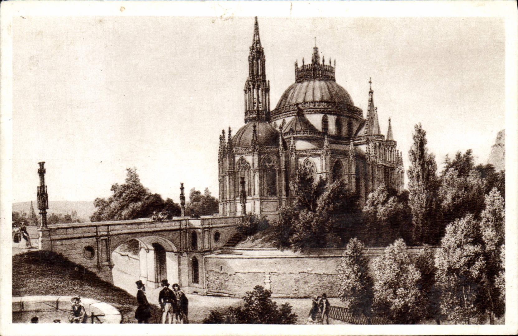 Santos de Louis de la cámara acorazada de Dreux de la POSTAL de la VENDIMIA