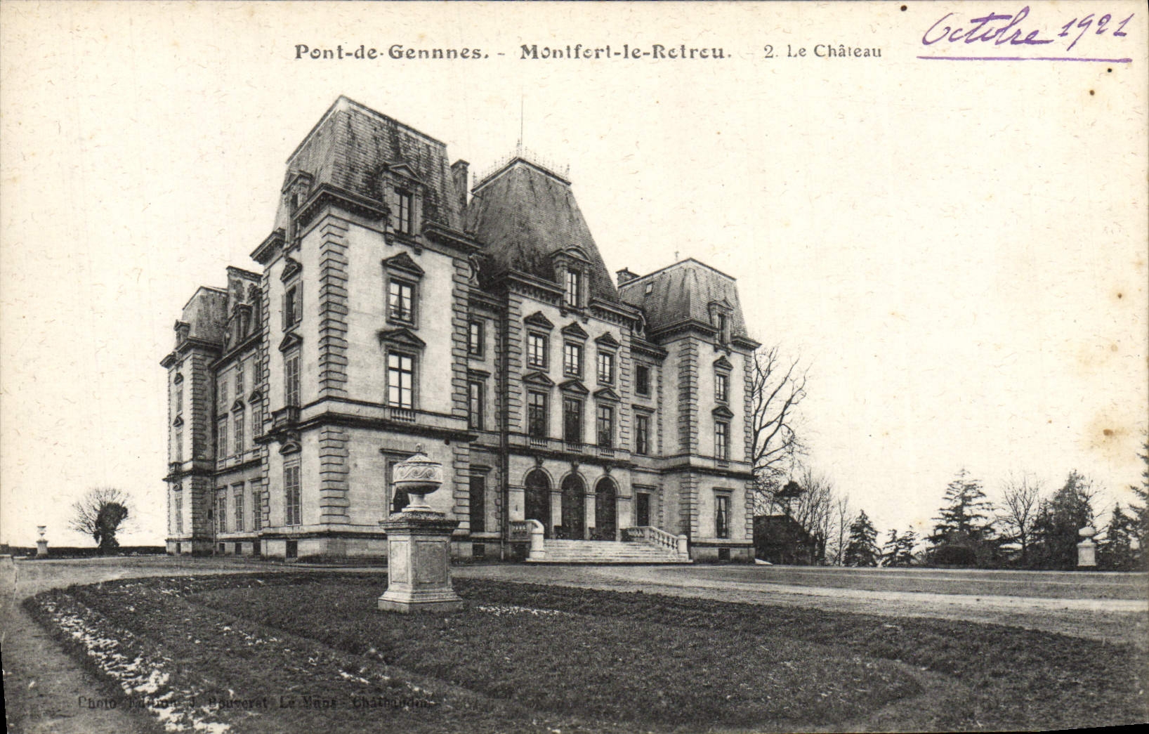 Puente de la POSTAL de la VENDIMIA de Gennnes Montfort Rotrou el castillo