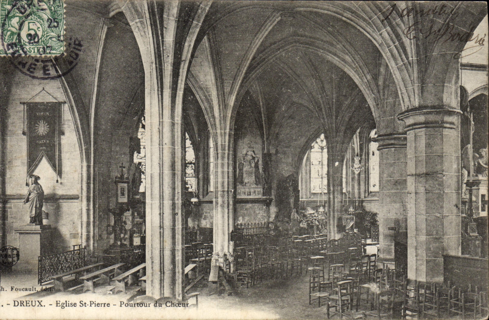 CPA Dreux Eglise St Pierre Pourtour du choeur